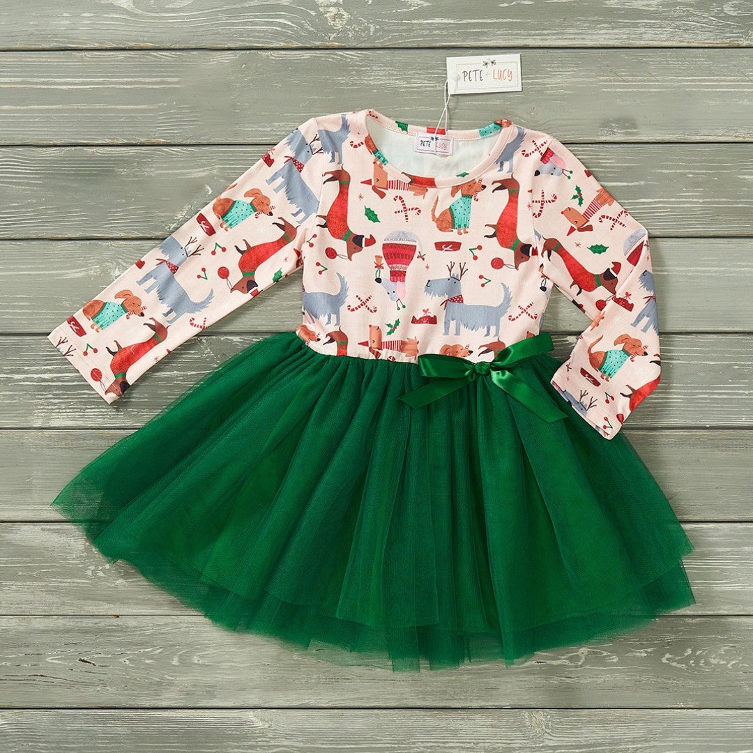 Girl - Holidays Dresses Clothing CVA Products We woof you Merry Christmas 0-6 M
