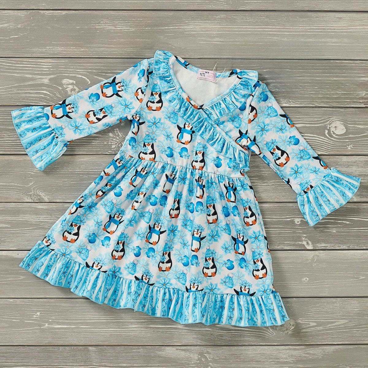 Girl Fall Dresses Clothing CVA Products Playful Penguin 0-6 M
