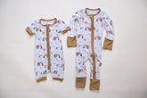 Bamboo Styles - Short Sleeve Zippy Romper Clothing CVA Products Spring Farm Short Sleeve Zippy Romper 0-3M