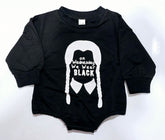 Girl - Halloween Romper Clothing CVA Products Wednesday We Wear Black 12-18M