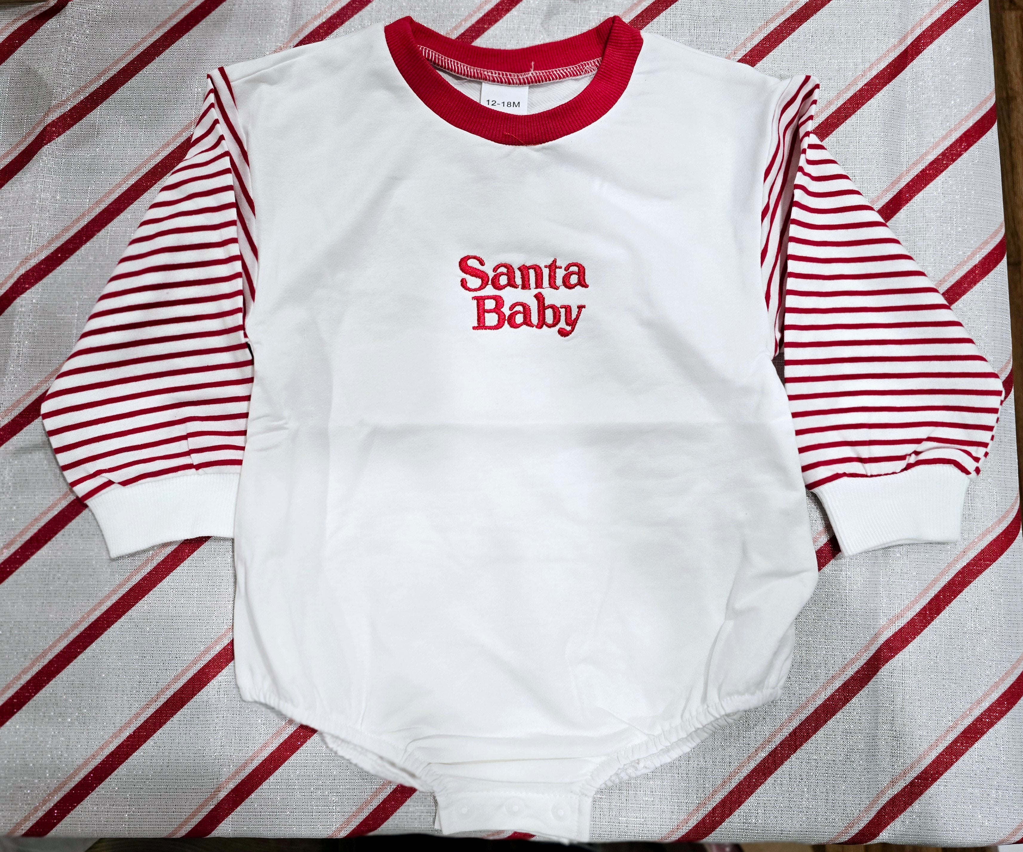 Boys - Infant Holidays Romper (Short) Clothing CVA Products Santa Baby 12-18M