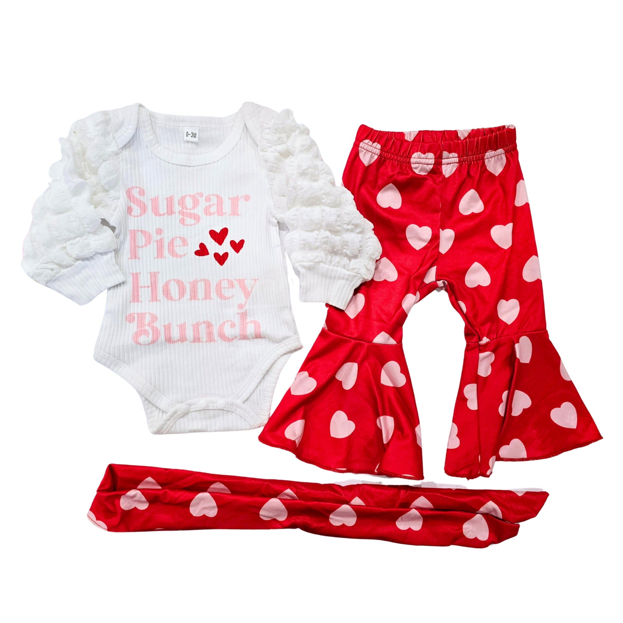GIRLS - Valentine Capri Set Clothing CVA Products Sugar Pie, Honey Bunch Set 12-18 M