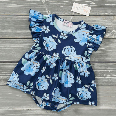 GIRL - Flower Print Summer Romper Clothing CVA Products Graceful Gardenia 0-3M