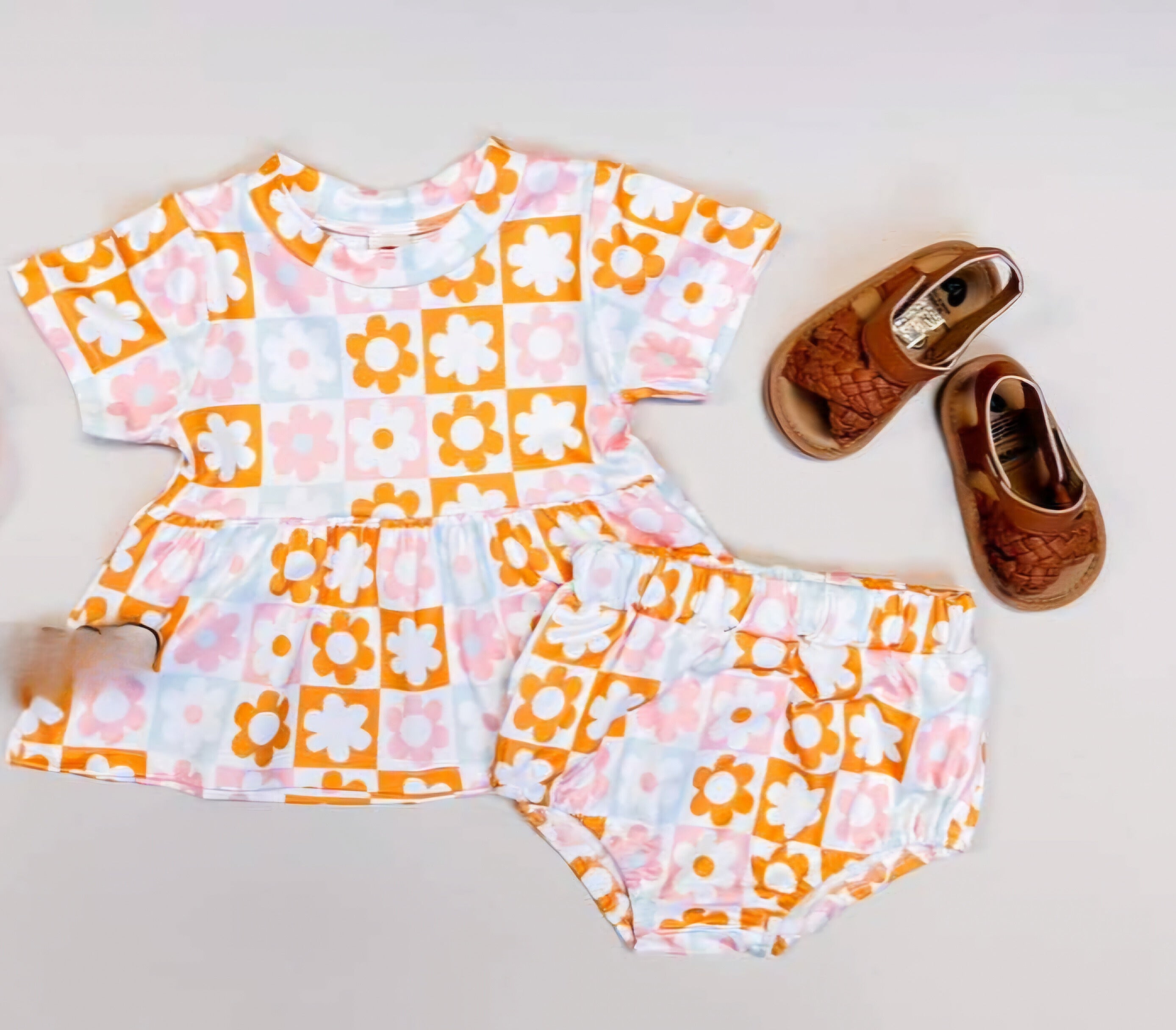 GIRLS - Short Set Clothing CVA Products Groovy Floral Set 0-6 M