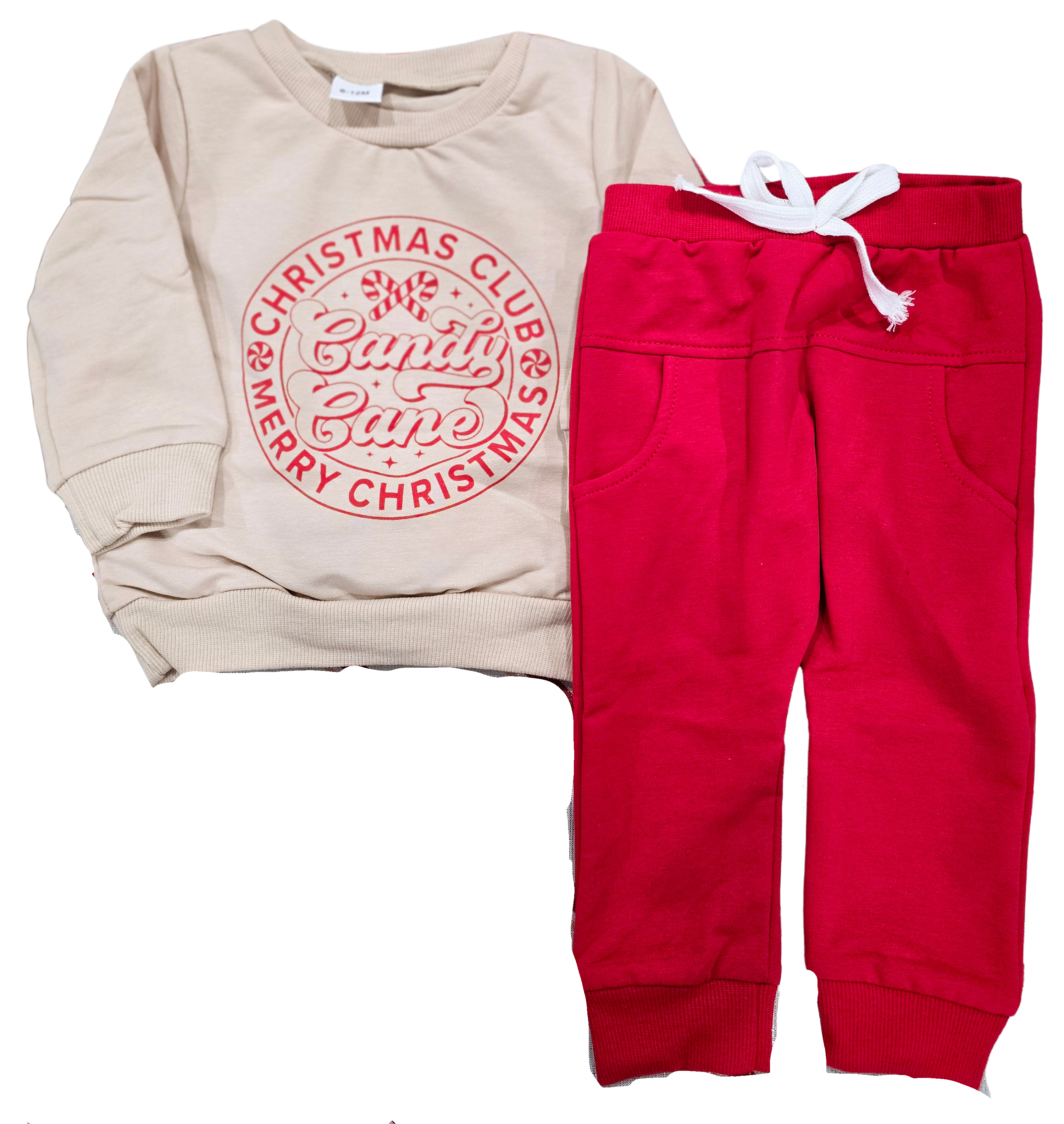 BOYS - 2 PC Holidays Set Clothing CVA Products Candy Cane 6-12 M