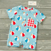 Boy Beach Prints Infant Romper (Short) Clothing CVA Products Ballin at the Beach Boy 0-3M