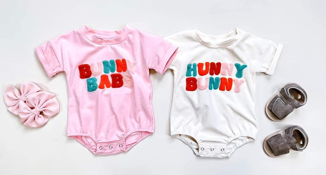 GIRLS - Easter Outfits Clothing CVA Products Bunny Babe Pink Romper 6-12 M
