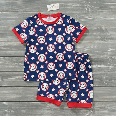 Boy - Baseball Outfits Clothing CVA Products Home Run Short Set 6/12M