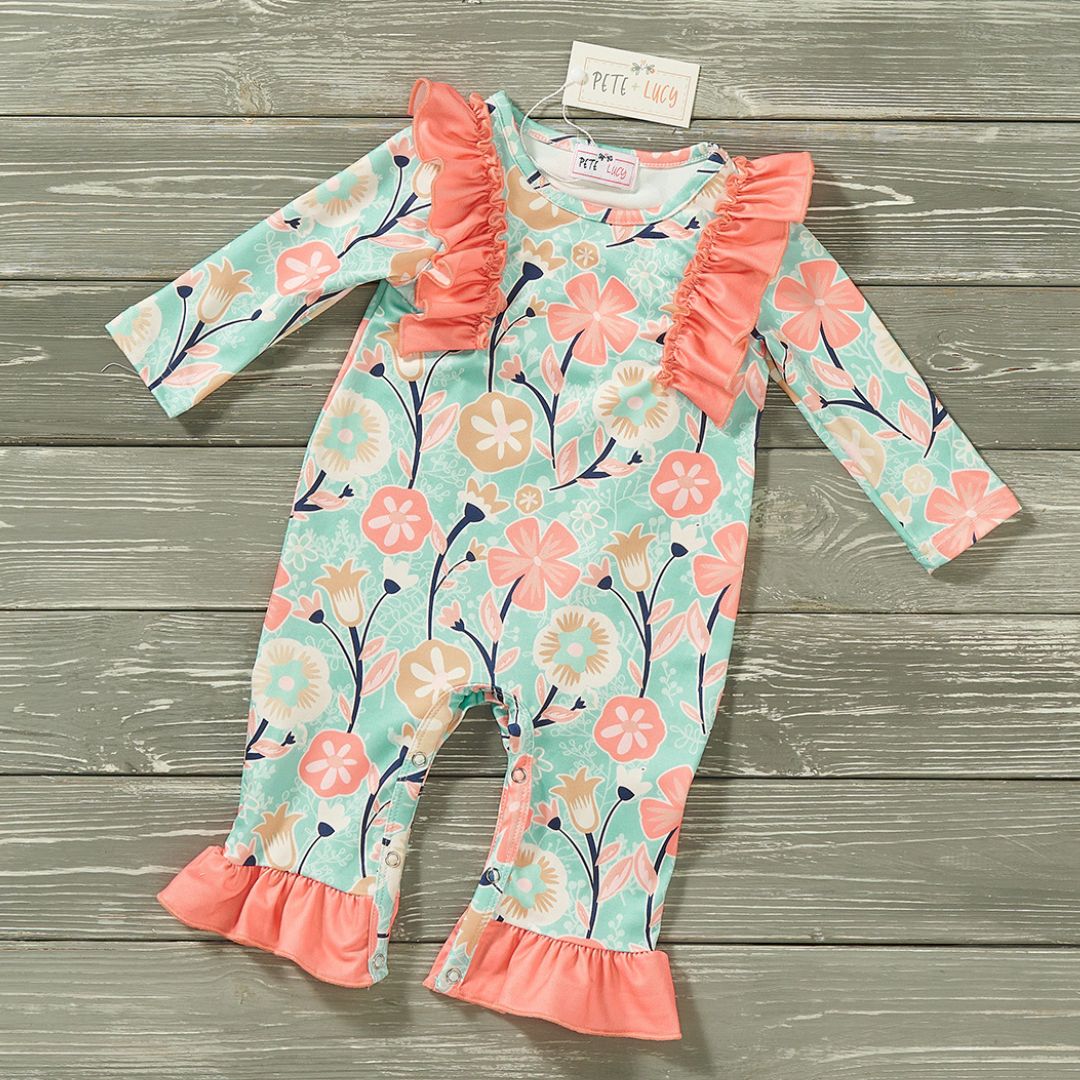 Girl - Long Sleeve Infant Romper Clothing CVA Products Petals in the Forest 3-6M