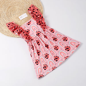 Girl Animal Prints Summer Dresses Clothing CVA Products Pink Ladybug 0-6 M