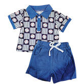 Boy - Baseball Outfits Clothing CVA Products Baseball Checkered Short Set 18-24M