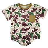 Boy Everyday Romper (Short) Clothing CVA Products Green Camo Bubble 3-6M
