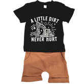 Boy - Short Set Clothing CVA Products Little Dirt Never Hurt 6-12 M