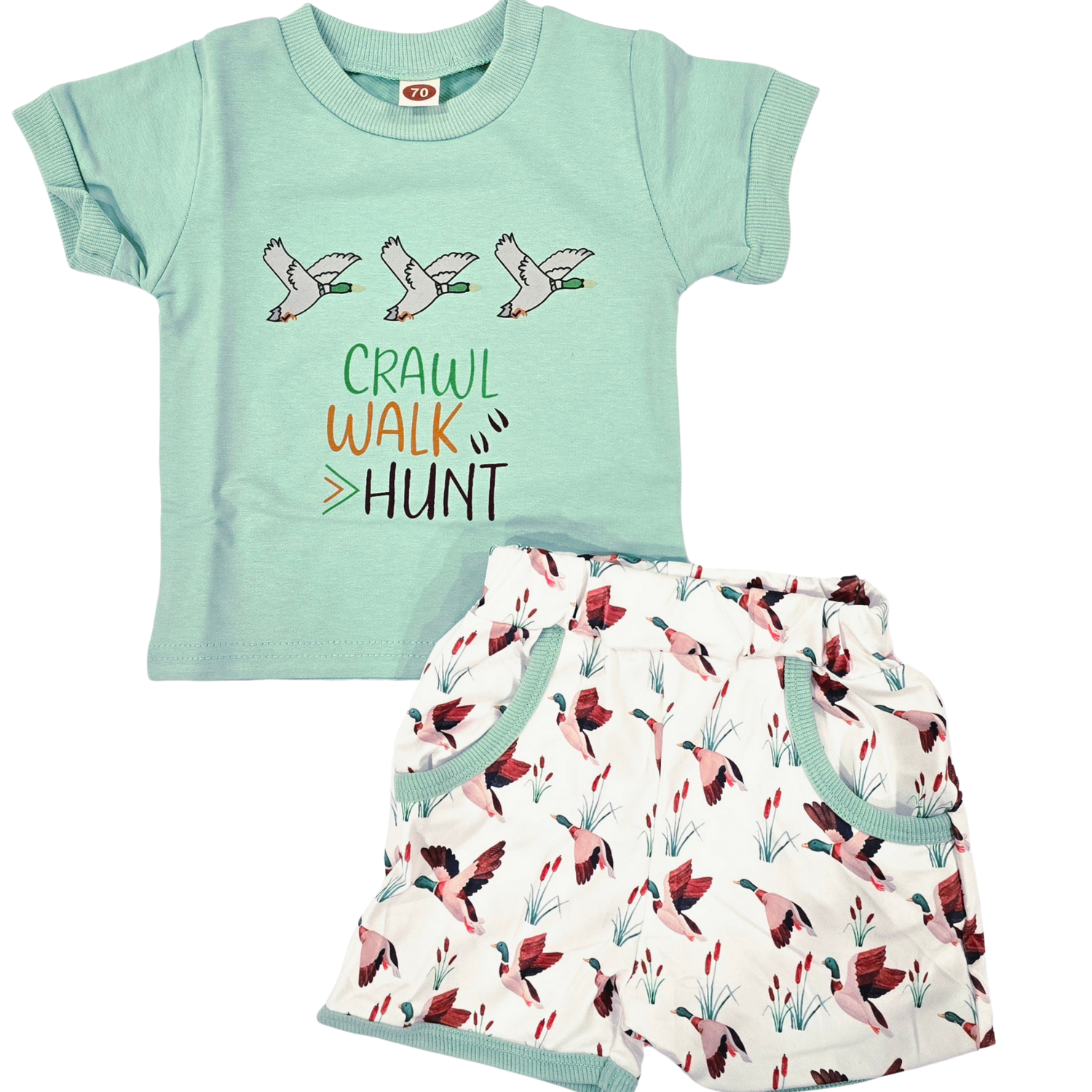 Boy - Short Set Clothing CVA Products Crawl, Walk, Hunts 6-12 M