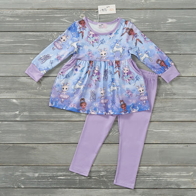 GIRLS - 2 PC Holidays Set Clothing CVA Products 0-6 M Wintry Dance