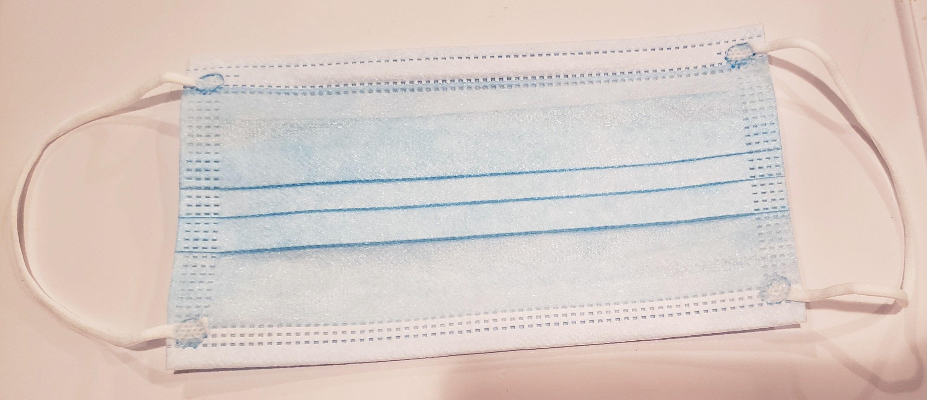 Adults Single Use Face Mask with Ear Loops (Non-Medical) Skin Care CVA Products 17.5 x 9.5 cm Blue 65% non woven & 35% melt blown