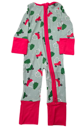Bamboo Styles - Long Sleeve Zippy Romper Clothing CVA Products Christmas Car Long Sleeve Zippy 0-3M