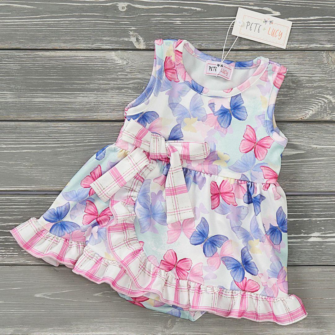 GIRLS - Animal Print Summer Romper Clothing CVA Products Free Like a Butterfly 3-6M