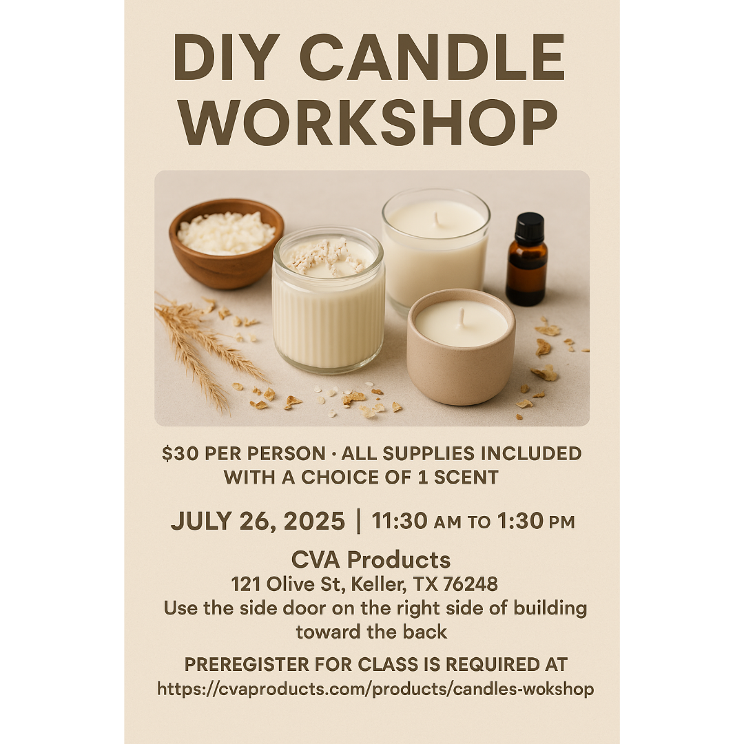 CANDLES WORKSHOP DIY Craft Classes CVA Products