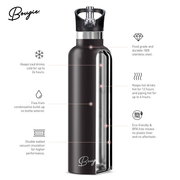 Stainless Steel Vacuum Insulated 25 oz. Water Bottle For the Home My Bougie Bottle