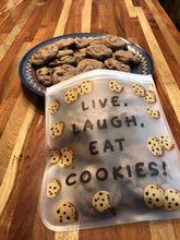 Ziparoos Reusable 2-Piece Gallon Storage/Freezer Bag Set - Eat Cookies Collection For the Home Ziparoos Reusable Storage Bags - Lunch & Freezer