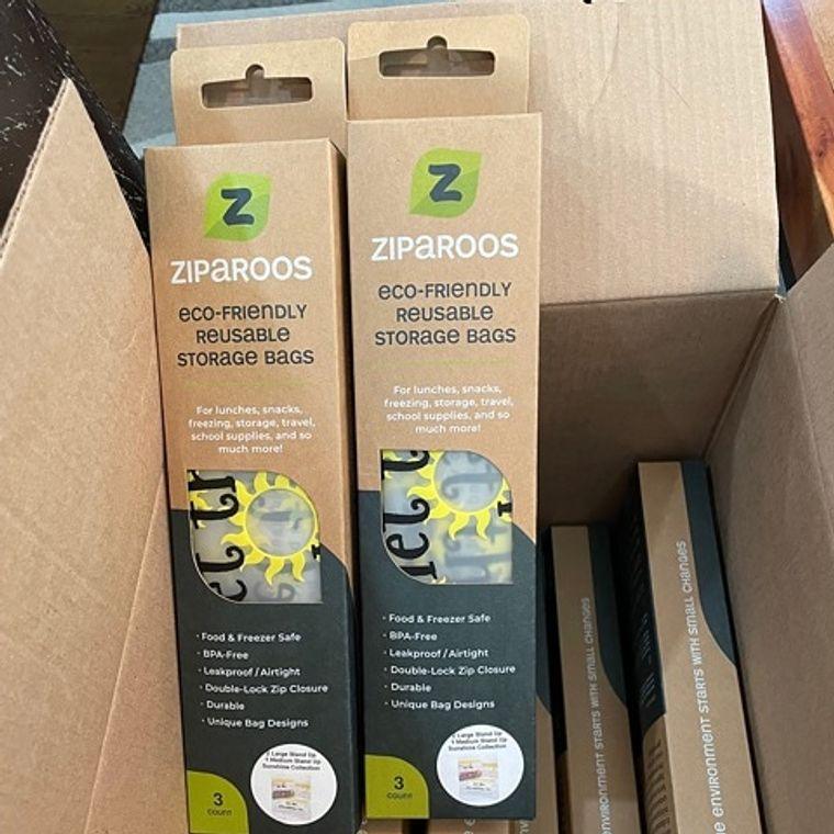 Ziparoos Reusable 2-Piece Gallon Storage/Freezer Bag Set - Eat Cookies Collection For the Home Ziparoos Reusable Storage Bags - Lunch & Freezer