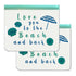 Ziparoos Reusable 2-piece XL Sandwich Bag Set "Love You to the Beach" For the Home Ziparoos Reusable Storage Bags - Lunch & Freezer