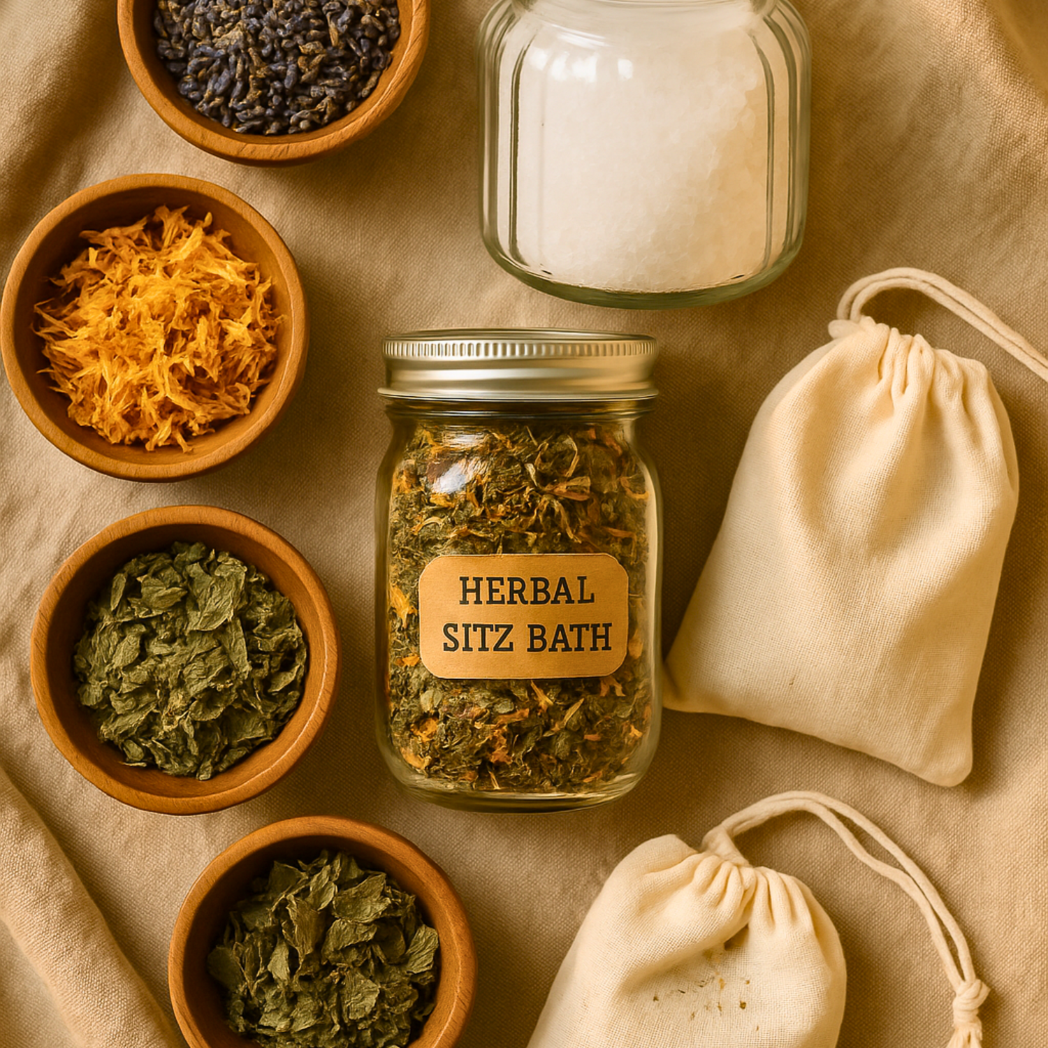 Healing Herbal Sitz Bath: A Natural Remedy for Postpartum Care, Hemorrhoids, and Irritated Skin