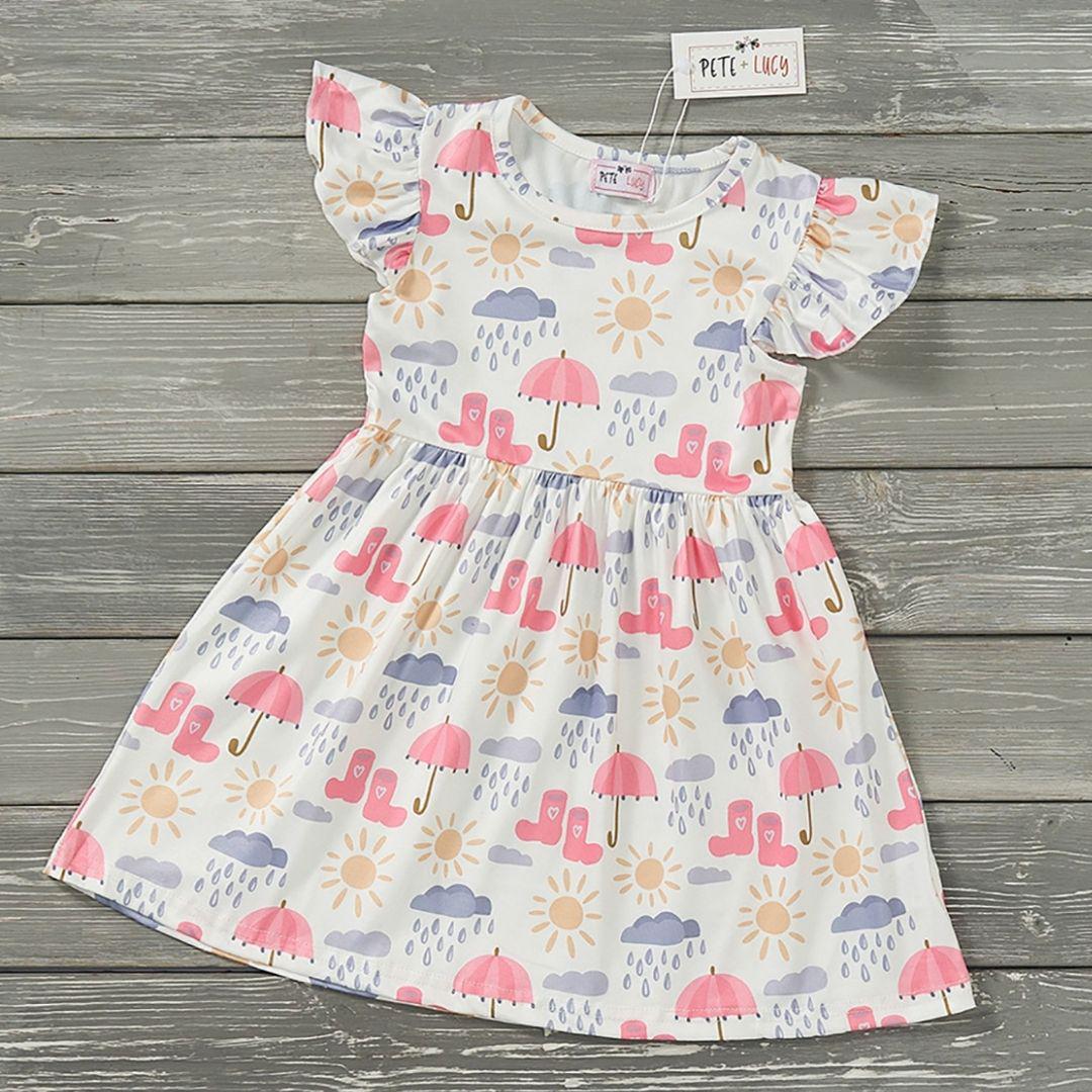 Girl Summer Dresses Clothing CVA Products Rain Rain Go Away 0-6 M