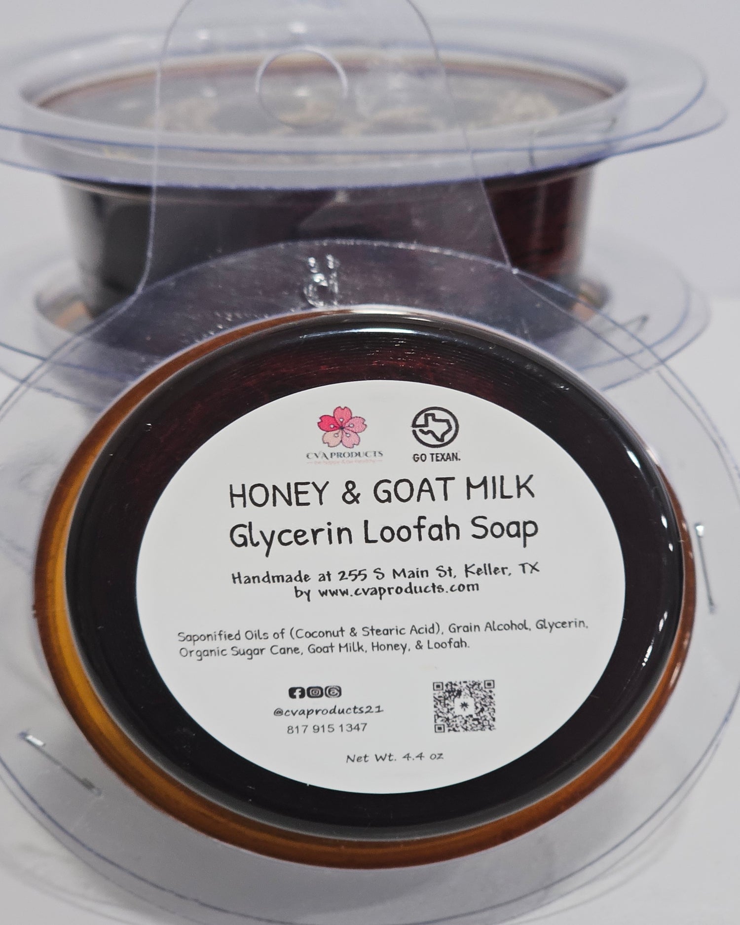 Glycerin Loofah Soap Soaps CVA Products Honey &amp; Goat Milk (Unscented)