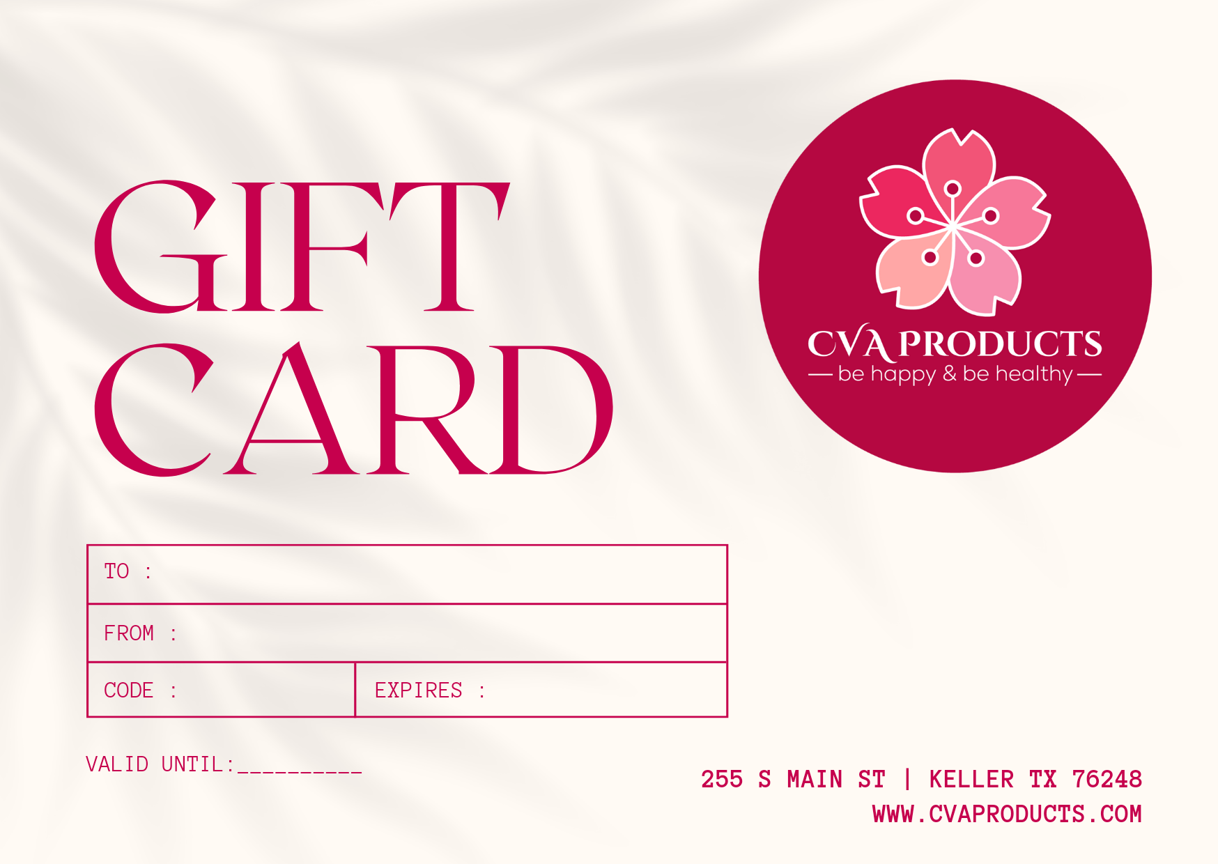 Gift Cards Gift Card CVA Products