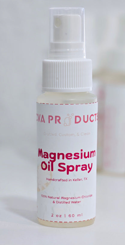 Magnesium Oil Spray Skin Care CVA Products 2 oz unscented bottle