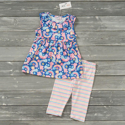 GIRLS - Capri Set Clothing CVA Products Rainbow Bright 0-6 M