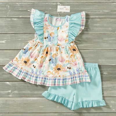 GIRLS - Short Set Clothing CVA Products Bee Kind 0-6 M