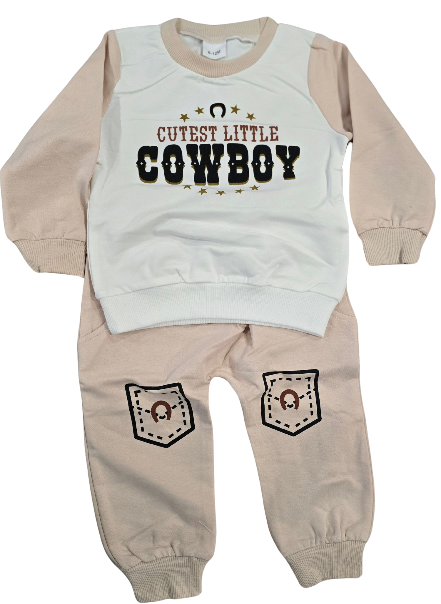 Toddlers - Boys Joggers 2 PC Set Clothing CVA Products Cutest Little Cowboy Set 6-12 M