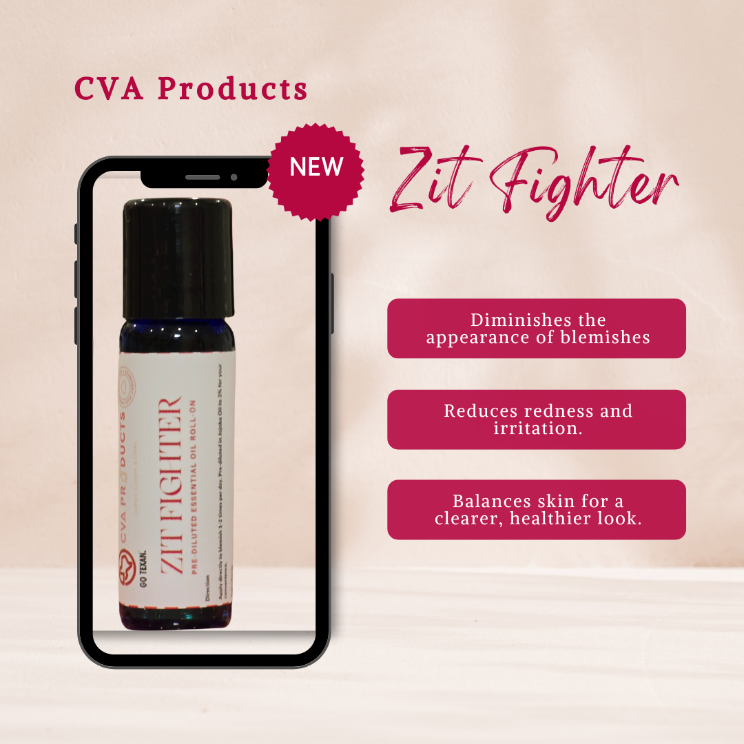 Zit Fighter Essential Oil Blend Pre-Diluted Roll-On Skin Care CVA Products