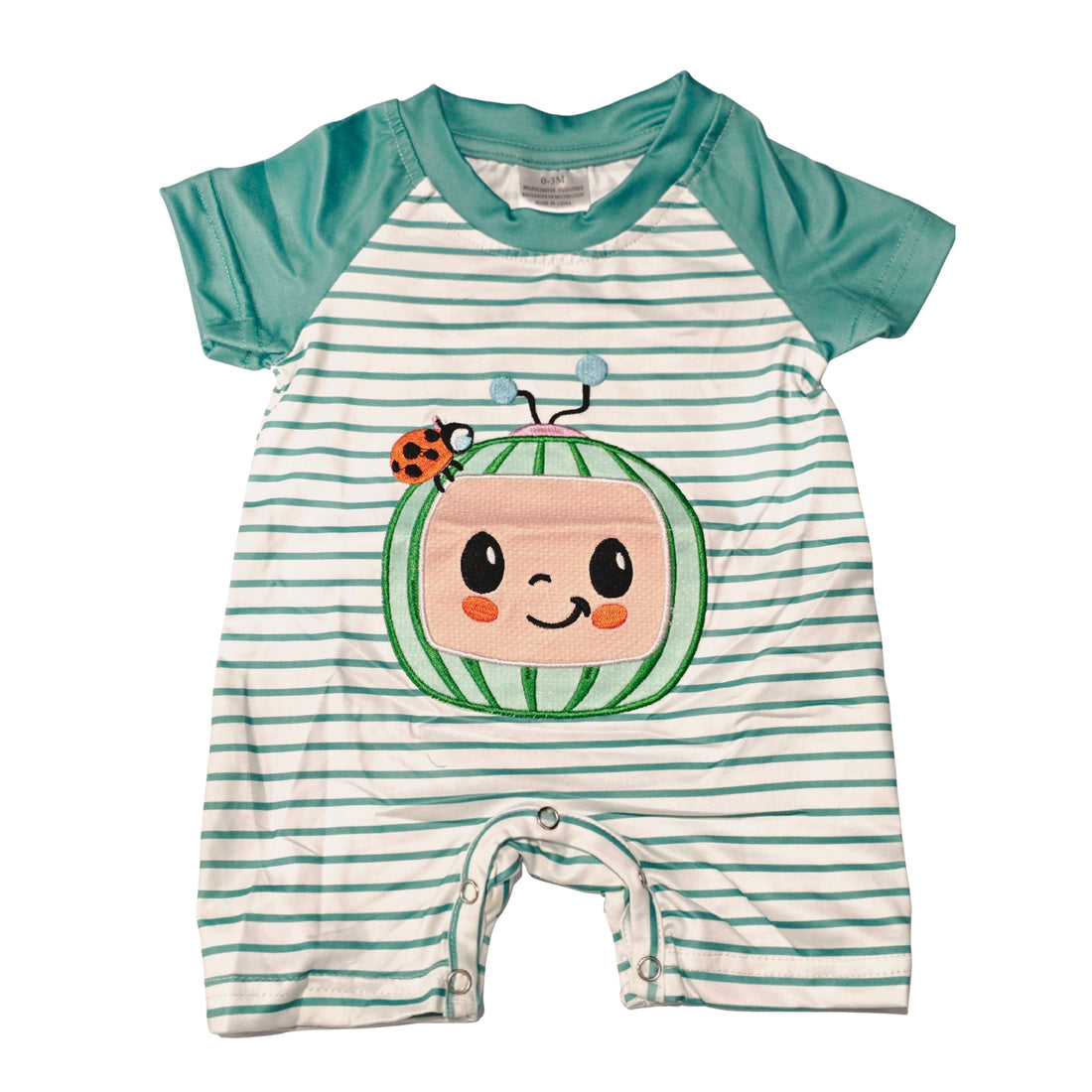 Boy Fruit Print Romper (Short) Clothing CVA Products Martian Melon 0-3M