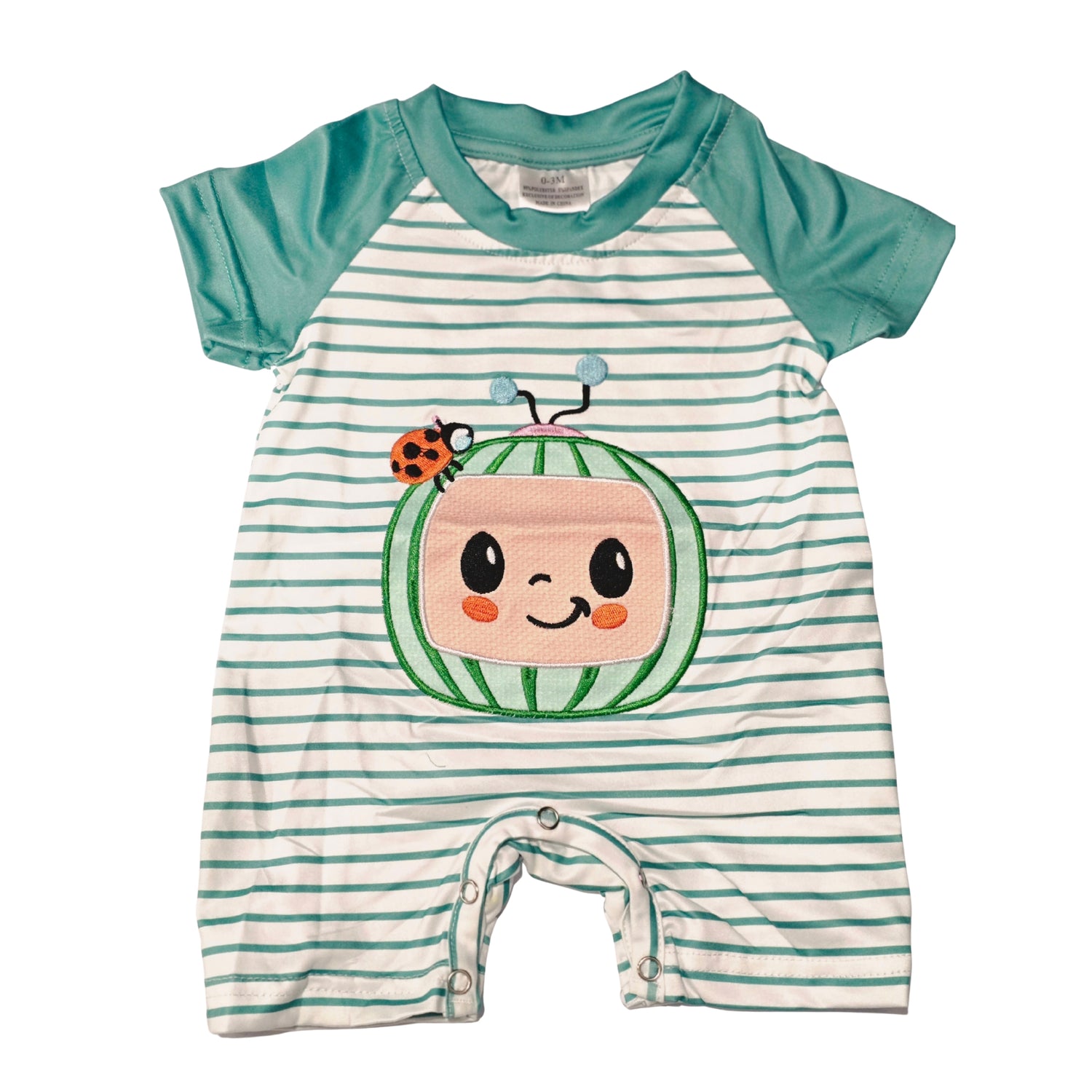Boy Fruit Print Romper (Short) Clothing CVA Products Martian Melon 0-3M