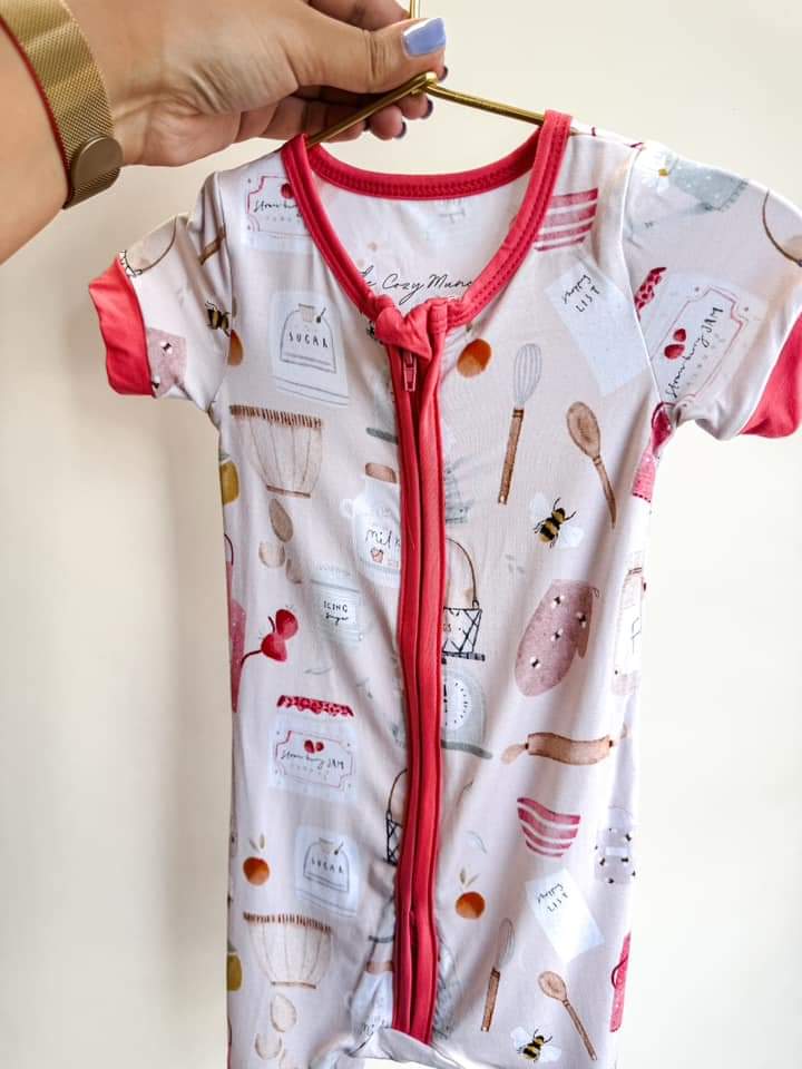 Bamboo Styles - Short Sleeve Zippy Romper Clothing CVA Products