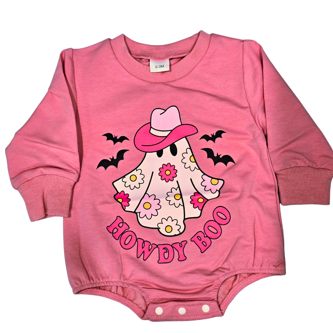 Girl - Halloween Romper Clothing CVA Products Howdy Boo 12-18M