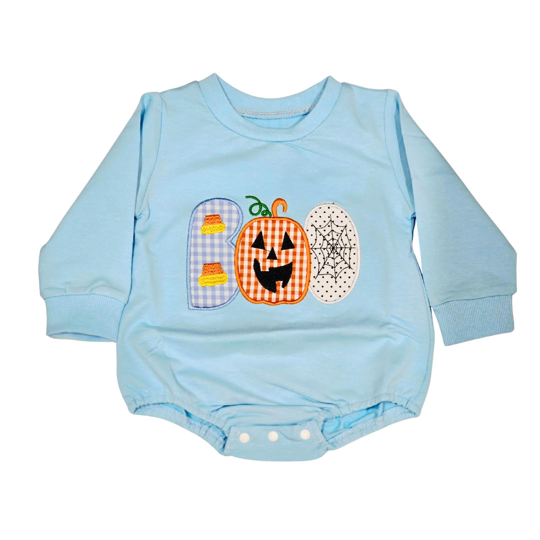 Boy - Halloween Romper Clothing CVA Products Blue Pumpkin Romper 0-3M
