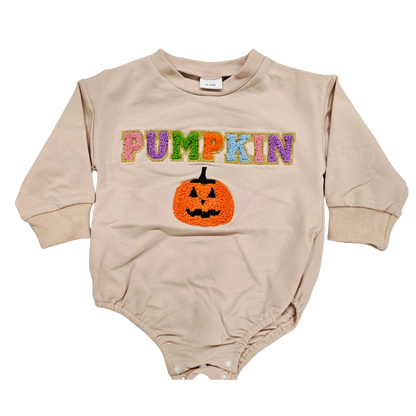 Girl - Pumpkin Romper Clothing CVA Products Pumpkin - Beige 12-18M