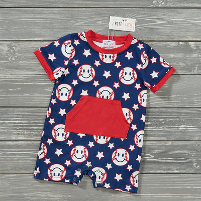Boy - Baseball Outfits Clothing CVA Products Home Run Romper 3-6M