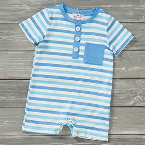 Boy Beach Prints Infant Romper (Short) Clothing CVA Products Island Breeze 3-6M