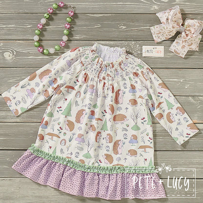 Girl Animal Prints Summer Dresses Clothing CVA Products Happy HedgeHogs 0-6 M