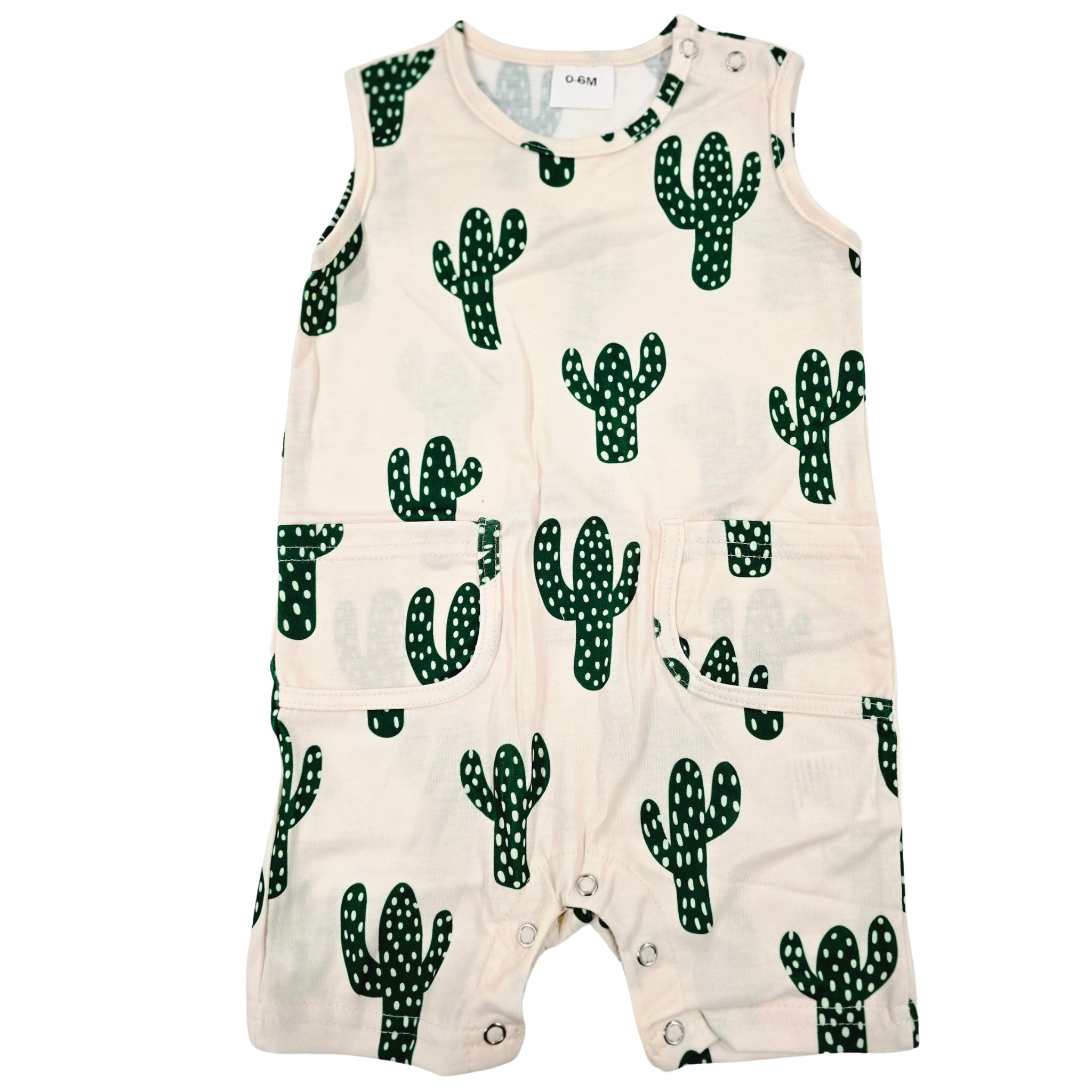Boy Farm Print Romper (Short) Clothing CVA Products Cactus Tank 18-24M