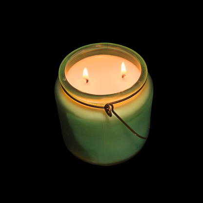 Natural Soy Candle in 12 oz. Blue Glass Vessel Candles CVA Products