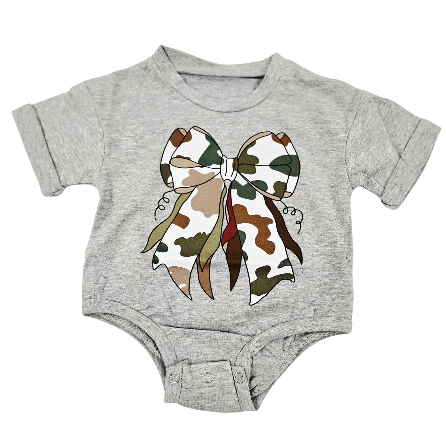 Girls - Everyday Infant Romper Clothing CVA Products Coquette Camo Bubble 0-3M