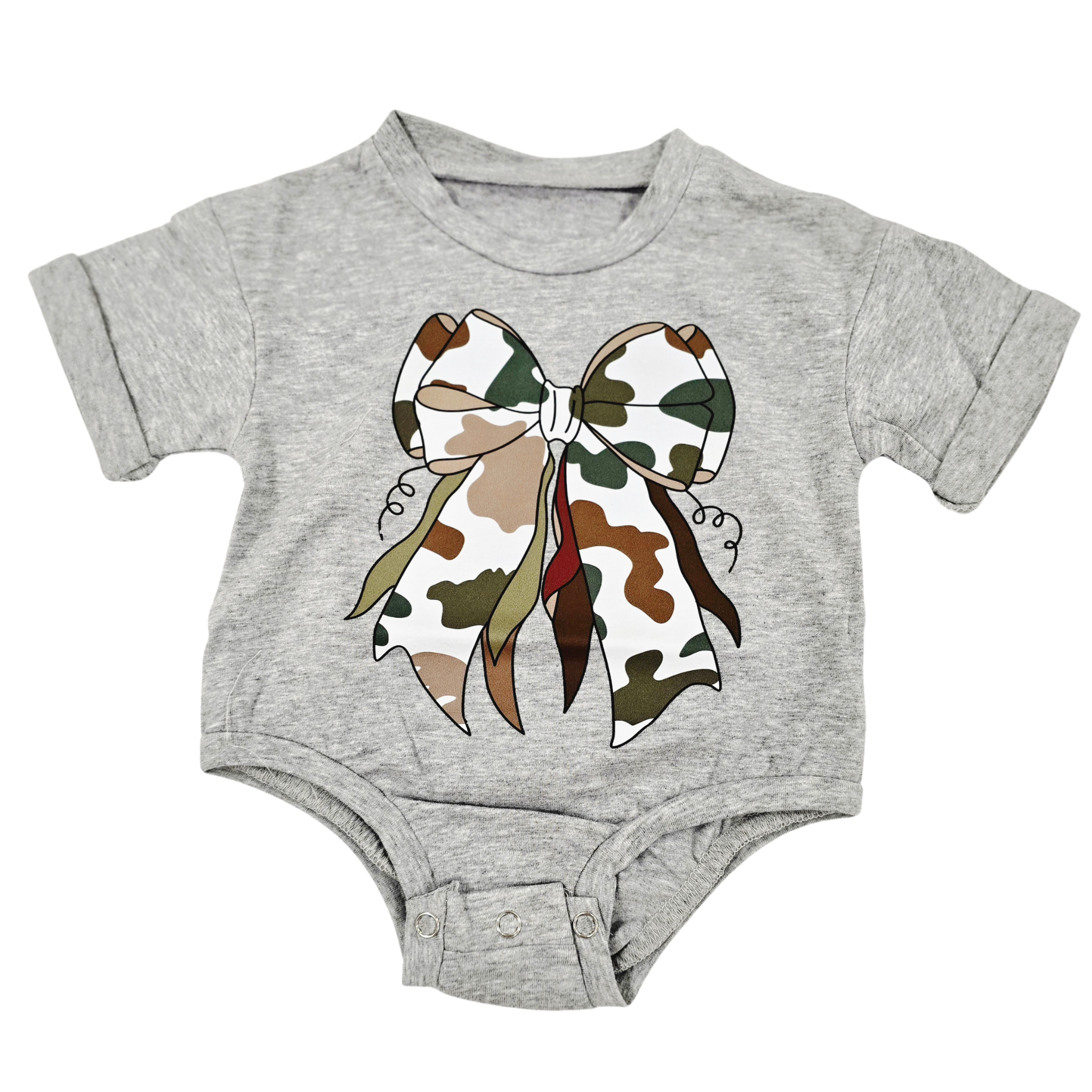 Girls - Everyday Infant Romper Clothing CVA Products Coquette Camo Bubble 0-3M