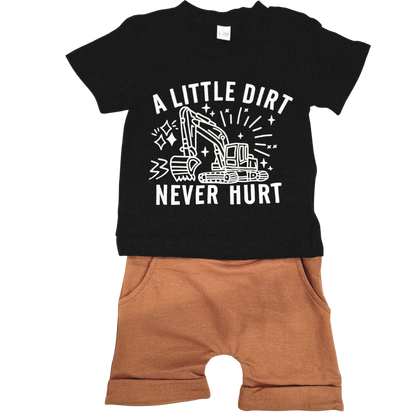 Boys - Summer Short Set Clothing CVA Products Little Dirt Never Hurt 6-12 M